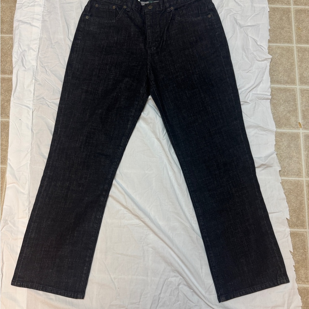 NWT Black RALPH LAUREN straight leg stretch Size 12 length 29